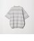 シアー オンブレ ボーダー クルーネック Tシャツ ウォッシャブル