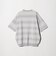 シアー オンブレ ボーダー クルーネック Tシャツ ウォッシャブル