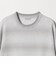 シアー オンブレ ボーダー クルーネック Tシャツ ウォッシャブル