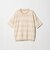 シアー オンブレ ボーダー クルーネック Tシャツ ウォッシャブル