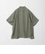＜NICE WEATHER＞サテン ショートスリーブシャツ