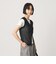 スカラップ Vネック メッシュ ニットベスト