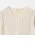 コットン ジップ クルーネック カーディガン ウォッシャブル