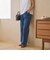 【WEB限定】ワイドフレア デニムパンツ ウォッシャブル