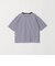 コットンポリエステル シアーボーダー Tシャツ