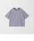 コットンポリエステル シアーボーダー Tシャツ