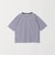 コットンポリエステル シアーボーダー Tシャツ