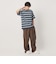 ＜NICE WEATHER＞ボーダーショートスリーブ Tシャツ