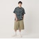 ＜NICE WEATHER＞ボーダーショートスリーブ Tシャツ