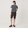 ＜NICE WEATHER＞ボーダーショートスリーブ Tシャツ