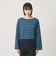 ＜NICE WEATHER＞マルチボーダー ショートロングスリーブ Tシャツ