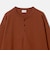 KNITEE フェザー コットン ヘンリーネック ニット Tシャツ ウォッシャブル