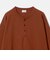 KNITEE フェザー コットン ヘンリーネック ニット Tシャツ ウォッシャブル