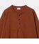 KNITEE フェザー コットン ヘンリーネック ニット Tシャツ ウォッシャブル