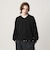 KNITEE フェザー コットン Vネック ニット Tシャツ ウォッシャブル