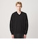 KNITEE フェザー コットン Vネック ニット Tシャツ ウォッシャブル