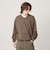 KNITEE フェザー コットン Vネック ニット Tシャツ ウォッシャブル