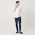 【WEB限定 WARDROBE SMART】コットン バンドカラー スキッパー シャツ