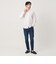 【WEB限定 WARDROBE SMART】コットン バンドカラー スキッパー シャツ