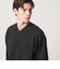 ウォッシュド ボーダー Vネック ロングスリーブ Tシャツ