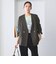 【WEB限定 Wardrobe DAILY MINIMAL】メランジ ダブルノーカラージャケット ウォッシャブル