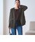 【WEB限定 Wardrobe DAILY MINIMAL】メランジ ダブルノーカラージャケット ウォッシャブル