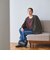 【WEB限定 Wardrobe DAILY MINIMAL】メランジ ダブルノーカラージャケット ウォッシャブル