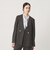【WEB限定 Wardrobe DAILY MINIMAL】メランジ ダブルノーカラージャケット ウォッシャブル