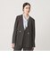 【WEB限定 Wardrobe DAILY MINIMAL】メランジ ダブルノーカラージャケット ウォッシャブル