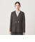 【WEB限定 Wardrobe DAILY MINIMAL】メランジ ダブルノーカラージャケット ウォッシャブル