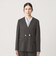 【WEB限定 Wardrobe DAILY MINIMAL】メランジ ダブルノーカラージャケット ウォッシャブル