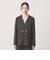 【WEB限定 Wardrobe DAILY MINIMAL】メランジ ダブルノーカラージャケット ウォッシャブル