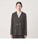 【WEB限定 Wardrobe DAILY MINIMAL】メランジ ダブルノーカラージャケット ウォッシャブル