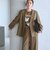 【WEB限定 Wardrobe DAILY MINIMAL】メランジ ダブルノーカラージャケット ウォッシャブル