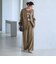 【WEB限定 Wardrobe DAILY MINIMAL】メランジ ダブルノーカラージャケット ウォッシャブル