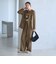 【WEB限定 Wardrobe DAILY MINIMAL】メランジ ダブルノーカラージャケット ウォッシャブル
