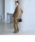【WEB限定 Wardrobe DAILY MINIMAL】メランジ ダブルノーカラージャケット ウォッシャブル