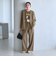 【WEB限定 Wardrobe DAILY MINIMAL】メランジ ダブルノーカラージャケット ウォッシャブル
