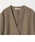 【WEB限定 Wardrobe DAILY MINIMAL】メランジ ダブルノーカラージャケット ウォッシャブル