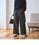 【WEB限定 Wardrobe DAILY MINIMAL】メランジ ステッチワイドパンツ ウォッシャブル
