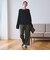 【WEB限定 Wardrobe DAILY MINIMAL】メランジ ステッチワイドパンツ ウォッシャブル