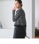 【WEB限定 Wardrobe DAILY MINIMAL】ボーダー ペプラムニットカーディガン