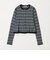 【WEB限定 Wardrobe DAILY MINIMAL】ボーダー ペプラムニットカーディガン