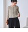 【WEB限定 Wardrobe DAILY MINIMAL】ボーダー ペプラムニットカーディガン