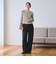 【WEB限定 Wardrobe DAILY MINIMAL】ボーダー ペプラムニットカーディガン