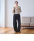 【WEB限定 Wardrobe DAILY MINIMAL】ボーダー ペプラムニットカーディガン