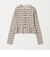 【WEB限定 Wardrobe DAILY MINIMAL】ボーダー ペプラムニットカーディガン