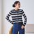 【WEB限定 Wardrobe DAILY MINIMAL】ボーダー ペプラムニットカーディガン