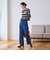 【WEB限定 Wardrobe DAILY MINIMAL】ボーダー ペプラムニットカーディガン