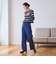 【WEB限定 Wardrobe DAILY MINIMAL】ボーダー ペプラムニットカーディガン